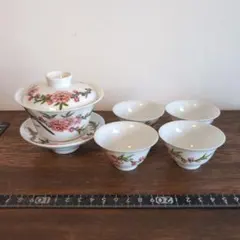 ま*な様 九思堂銘　桜花柄茶器　中国茶器　中華民国　景徳鎮　台湾茶器　陶芸