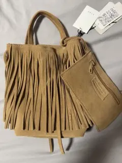 美品【ETRE TOKYO】フリンジレザーショルダーバッグ