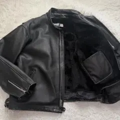 美品】Schott 641 立ち襟シングルライダースジャケット ボアライナー付