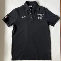 非売品ellesse ABARTH 黒 ポロシャツ　①のサムネイル