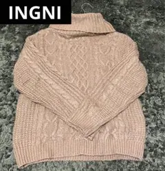 INGNI ベージュ タートルネック セーター M ゆったり　ニット