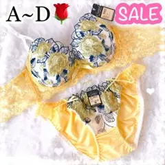 4月特別セール❣️ロージー刺繍♥️ブラジャーショーツセット✨トリンプ系エメフィール系