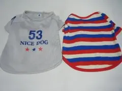 超小型犬【S】ボーダー他　Ｔシャツ 　 ２枚セット
