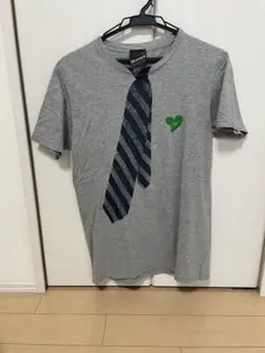 BEAMS T グレー Tシャツ ネクタイプリント