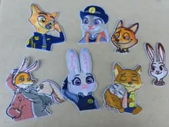 ズートピア 刺繍ワッペン 7枚セット
