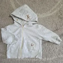 petit main フード付きトレーナー 90サイズ グレー