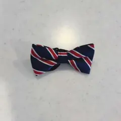 入学 卒園 ネイビー赤ストライプ 蝶ネクタイ リボン