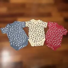 【未使用】ロンパース 80 3枚セット 半袖 ベビー まとめ売り