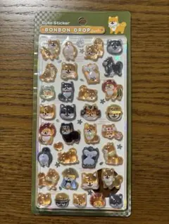 正規品　柴犬　ボンボンドロップシール