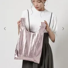 新品　BAGGU バグー　BABY メタリック　エコバッグ　ピンク