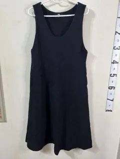 ユニクロ ロングワンピース ノースリーブ フレア Aライン レディース