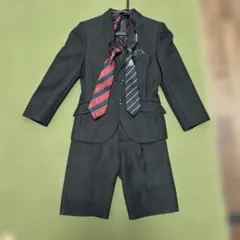 黒 フォーマルスーツ 120cm ネクタイ付き