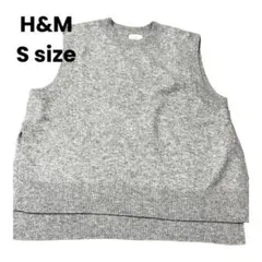 【美品】　H&M ニットベスト グレー レディース Mサイズ