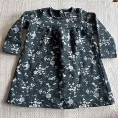 プチバトー86cm 24m花柄 ワンピース