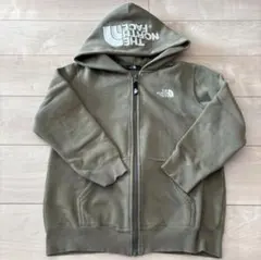 THE NORTH FACE オリーブ色フルジップパーカー 140