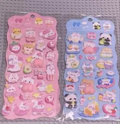 新品 3D 立体 おしりシール 2枚セット 47ピース もちもち ぷにぷに R