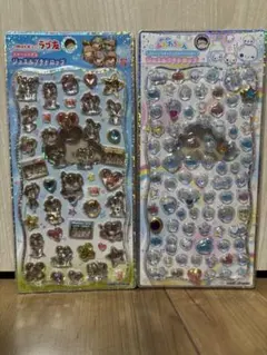 ジュエルプチドロップステッカー　あわわちゃん　ラブ友　プチドロ2枚