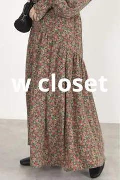 w closet ダブルクローゼット　小花柄　スカート　古着