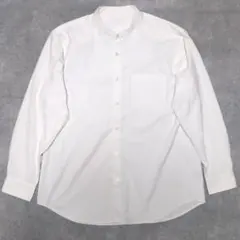 GU ジーユー　メンズ イージーケア　バンドカラーシャツ L ホワイト