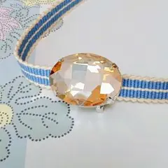 帯留め シーグラス シー陶器 金継ぎ風 ハンドメイド 浪漫溢れる 