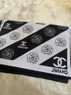 CHANEL マフラー 花柄 ロゴ