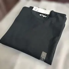 UNIQLO U ブラッシュドモックネックロングT ネイビー　サイズL 新品
