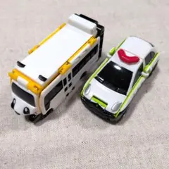 バンダイ変身ブーブ パンダバス ↔︎ クマバスとパトカー↔乗用車の2種類セットのサムネイル