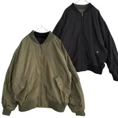【イング】 リバーシブル 中綿入り MA-1 ブルゾン ジャケット (M)