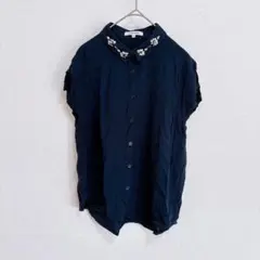 GLOBAL WORK ネイビー 半袖シャツ M