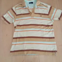FRED PERRY ストライプ ポロシャツ Mサイズ