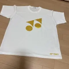 YONEX ホワイト Tシャツ Lサイズ ゴールドロゴ