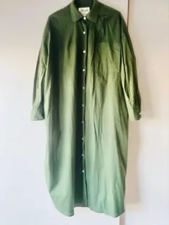 ZURI BAD dazzle カーキ　BIGシャツワンピ