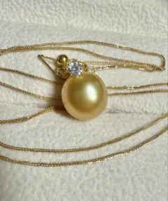A6810天然　南洋真珠　ネックレス k18金 本物　本真珠　海水 真珠　パール