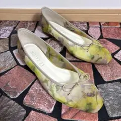 LE TALON レディース フラットシューズ バレエシューズ 花柄のサムネイル