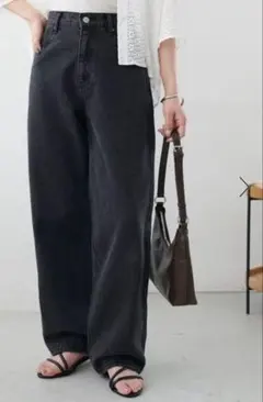 美品【ディスコート】USコットンデニムストレートパンツ Lのサムネイル