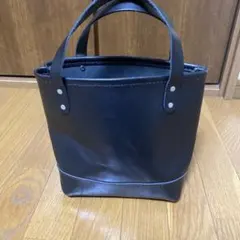 canoブラック レザー トートバッグ ミニバッグ - メルカリ