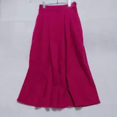 バックナンバー フレア ロング スカート タック M ピンク ナイロン混のサムネイル