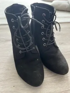 ESPERANZA 黒 レースアップブーツ