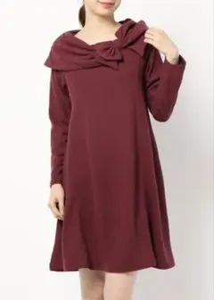 axes femme アクシーズファム リボン襟チュニック　ワンピース