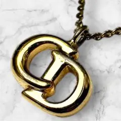 Christian Dior vintage ネックレス　CDロゴ　ゴールド