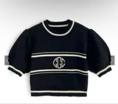 GRL パフスリーブモノグラムニットトップス ru1064