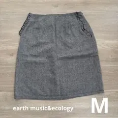 earth music&ecology ＊ ヘリンボーン台形スカート M