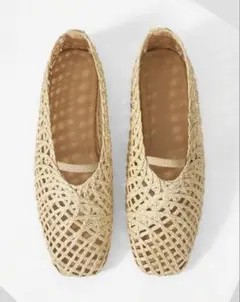 メッシュ フラットサンダル ベージュのサムネイル