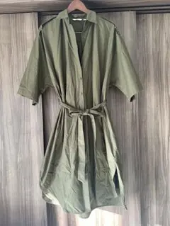 【未使用】UNIQLO オリーブ シャツワンピース M