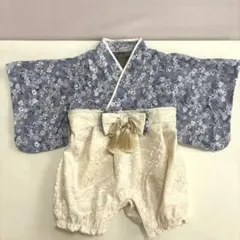 ベビー袴 男の子 60〜70cm 鷹と鼓 黒 百日祝い ベージュ B36 - メルカリ