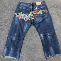 Ed Hardy ドラゴン総刺繍 デニムパンツ LOT2008 W42 Y2Kのサムネイル
