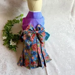 犬服 袴 着脱らくらく SSサイズ ハンドメイド