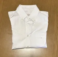 【150センチ】子供用ホワイト ボタンダウンシャツ 長袖