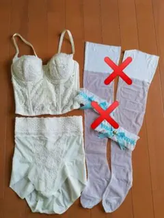 【美品一部新品】レディース　ワコール　ブライダル　インナービスチェ　2点セット