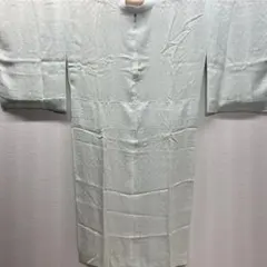 単衣 洗える着物 絽 水色 花柄 小紋 M寸 sh0164 - メルカリ